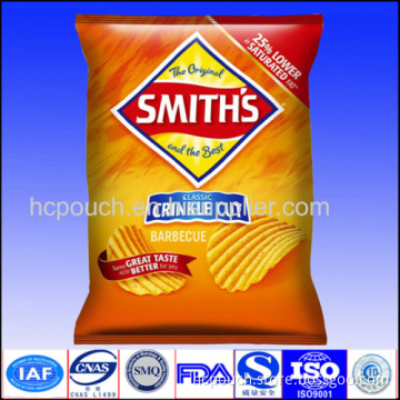Heat Seal Plastic Chips Bags With Handhole 